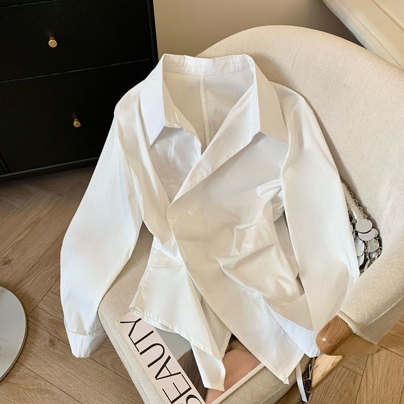 قميص بولو نسائي بأكمام طويلة و - مراجعة Tie Front Shirt وسعره