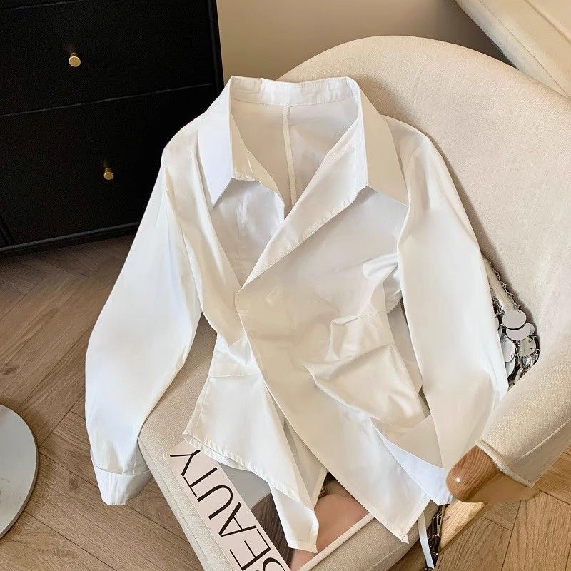 قميص بولو نسائي بأكمام طويلة و - مراجعة Tie Front Shirt وسعره
