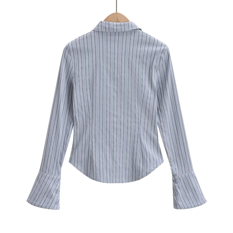 Keyanketian-قميص نسائي مخطط رب - مراجعة Tie Front Shirt وسعره