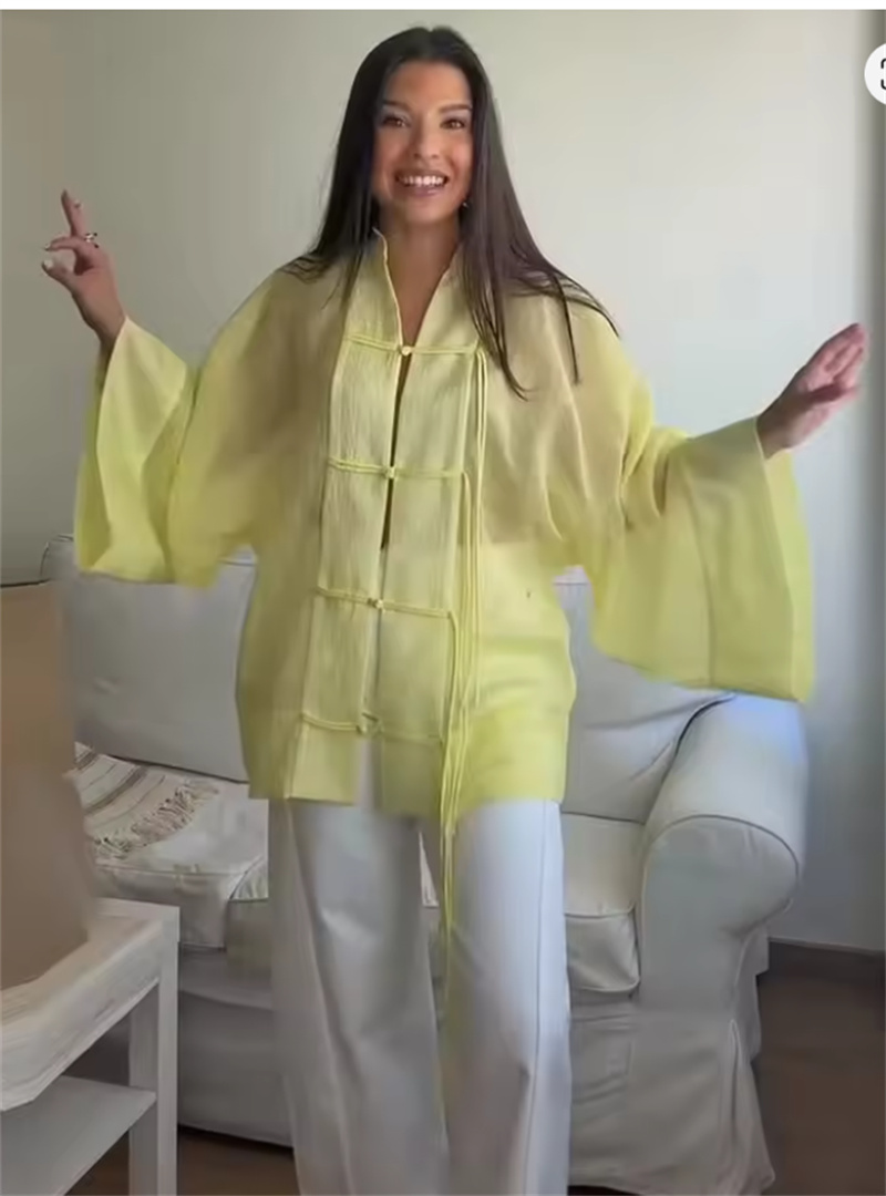 قميص نسائي صيفي جديد 2026 أصفر - مراجعة Yellow Summer Clothing وسعره