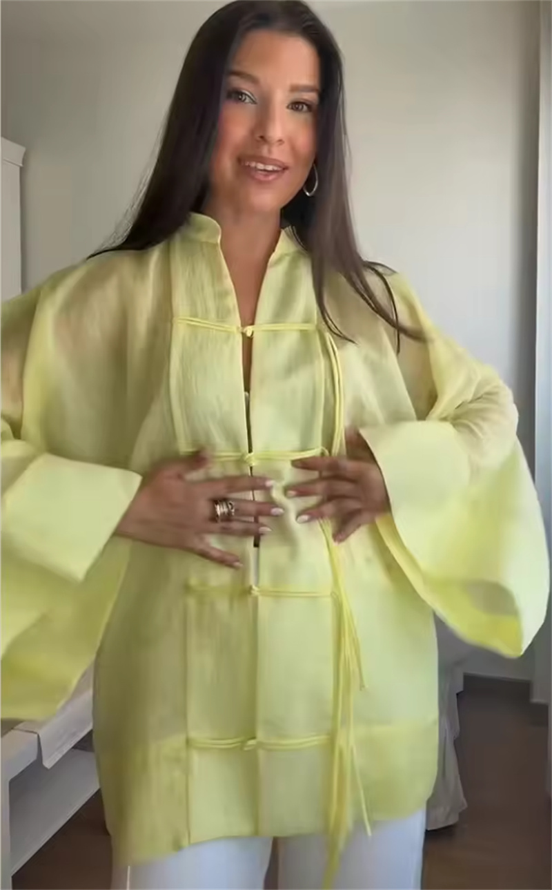 قميص نسائي صيفي جديد 2026 أصفر - مراجعة Yellow Summer Clothing وسعره