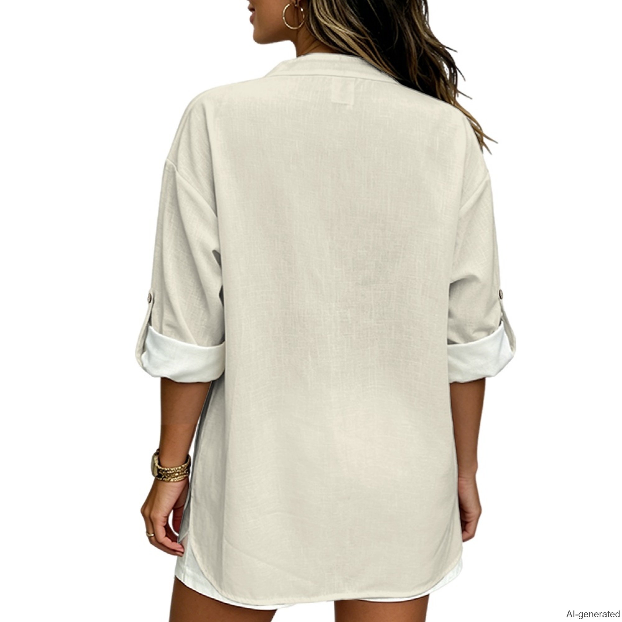 قميص نسائي من الكتان برقبة على - مراجعة Summer Clothing Pinterest وسعره