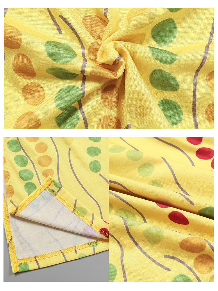فستان ميدي مطبوع باللون الأصفر - مراجعة Yellow Summer Clothing وسعره
